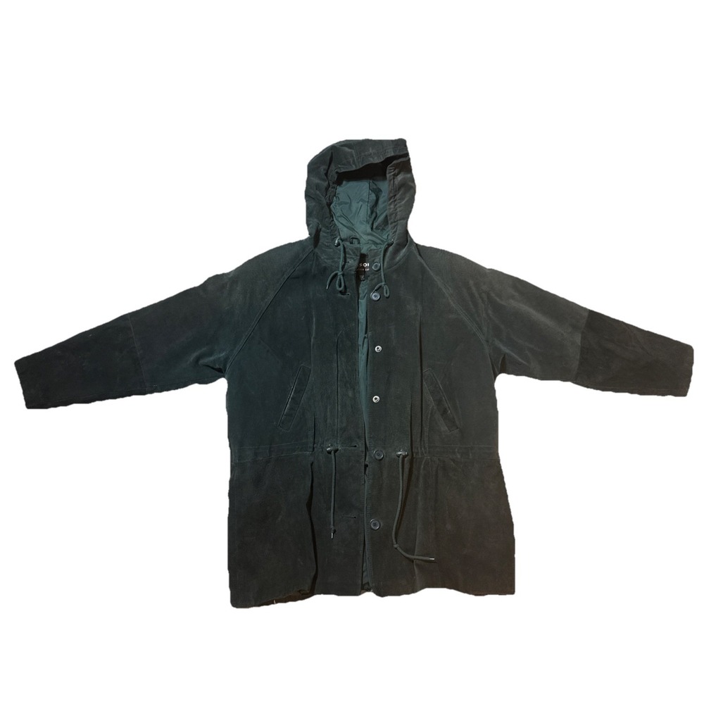 WILSONS LEATHER‎ Green Jacket Coat Hood Men's Size Large